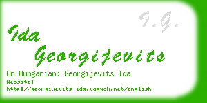 ida georgijevits business card